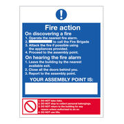 Fire Action Sign